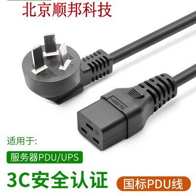 National Label 16A plug turns C19 power cord UPS PDU16A server HP IBM 1 5 squared high power