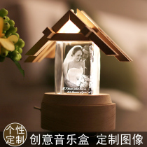 jeancard custom photo Crystal Music Box Music Box Music Box for girlfriend wife birthday friend wedding gift