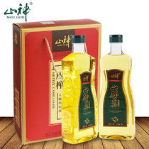 Mountain God Mountain Tea Oil Physical Press Tea Seed Oil Pure Wild Evergreen Tea Oil Baby Edible Oil 1L* 2 Gift Boxes