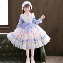 Spring and autumn cash Princess Wind Loretta Princess Princess Dress New Foreign Dress dress with dress Summer and summer Baby Fluffy Bow Tie