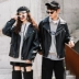 2019 mùa thu mới Hàn Quốc cặp đôi giải trí xe máy da nam trẻ trung áo khoác da PU áo khoác đẹp trai thương hiệu thủy triều - Quần áo lông thú shop áo khoác nam Quần áo lông thú