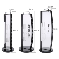  Rotating acrylic material Smart fingerprint lock lock frame display stand Smart lock rotating fingerprint lock shelf display stand