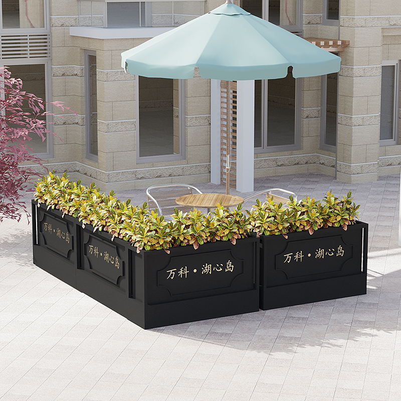 Iron flower box outdoor flower box outdoor flower box outdoor flower tank sales building green flower frame iron flower frame combination