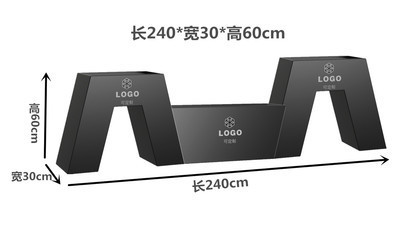 Customer Set Iron Art Outdoor Flower Case Rectangular Commercial Street Square Sample House Display Center Planting Box Combined Flower Groove