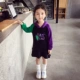 Váy bé gái mùa xuân và mùa thu trẻ em Hàn Quốc áo len dài tay trùm đầu màu váy bé gái