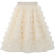 ເດັກຍິງ cake skirt summer dress 2024 ຮູບແບບໃຫມ່ຂອງເດັກນ້ອຍ skirt ສີຂາວເດັກຍິງຄົນອັບເດດ: mesh ສິ້ນ princess