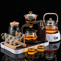 Lazy teapot tea artifact kung fu tea cup set household small set glass high-grade semi-automatic tea set drinking tea