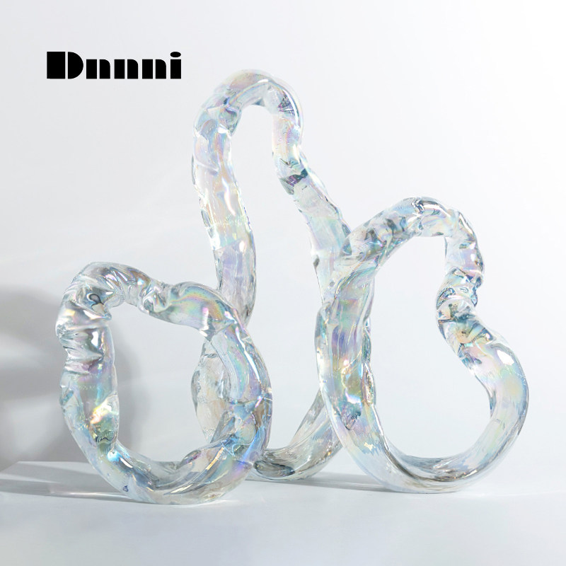 Dnnni with shaped glazed five colored circles swing pieces folk dining room hotel decent board room indoor table soft decorations