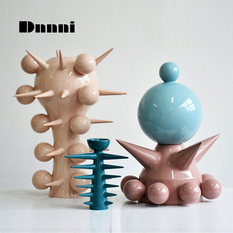 Dnnni Art Belt Thorn Ceramics Creative Pendulum Nordic Modern Brief Home Living room Prototype Room Hotel Ornaments