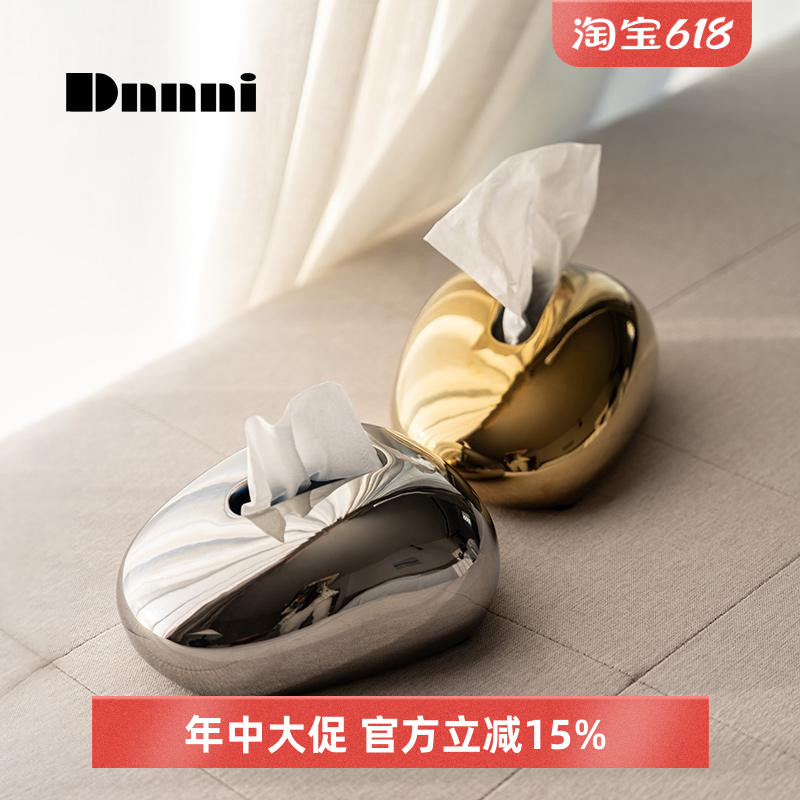 Dnnni ライト高級小石セラミックティッシュボックスリビングルーム高級ホームコーヒーテーブルリビングルームベッドルームヴィラダイニングテーブル