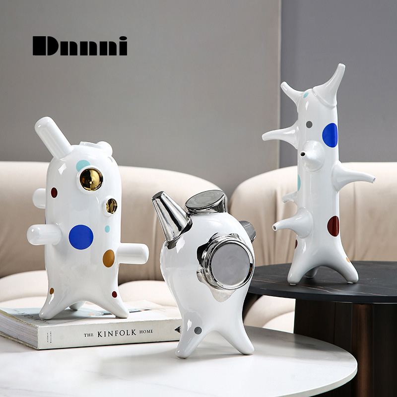 Dnnni Round points Decorative Ceramic Pendulum Accessories Light Lavish Creativity Home Hotel Decent Board Living Room Genguan Bedroom Ornaments