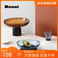Dnnni Color Контрастная стеклянная вода фрукты тарелка домашняя комната столовая столовая журнальный столик сухой фрукты тарелка с закусками