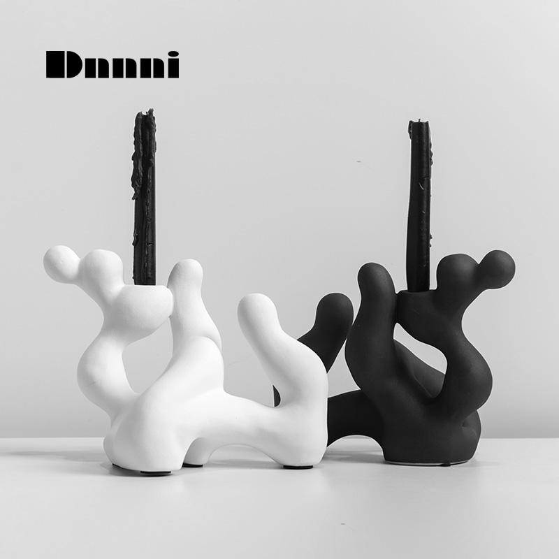 Dnnni wave flower candle holder ceramic pendulum decoration light extravagant creative home hotel decent board room dining room bedroom dining room decoration