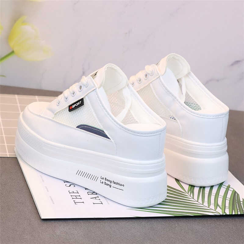 Summer Breathable Ultra-High Heel 7cm Half Slippers for Women 2024 Mesh Height-Increasing Shoes Closed Toe Backless Slip-On Shoes Summer Breathable Ultra-High Heel 7cm Half Slippers for Women 2024 Mesh Height-Increasing Shoes Closed Toe Backless Slip-On Shoes