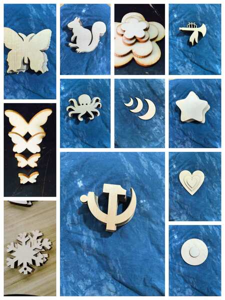 042 Tie-Dye Clips, Bulk Packs Are Cheaper, Heart, Five-Pointed Star, Plum Blossom, Butterfly, Triangle, Round, Square Shapes