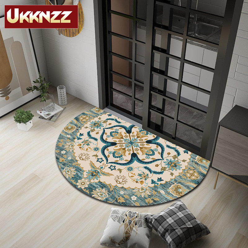 High-end customised American semi-circular rug door padded into the door Nordic Living room Entrance Mat DRESSING ROOM BATHROOM FOOT MAT