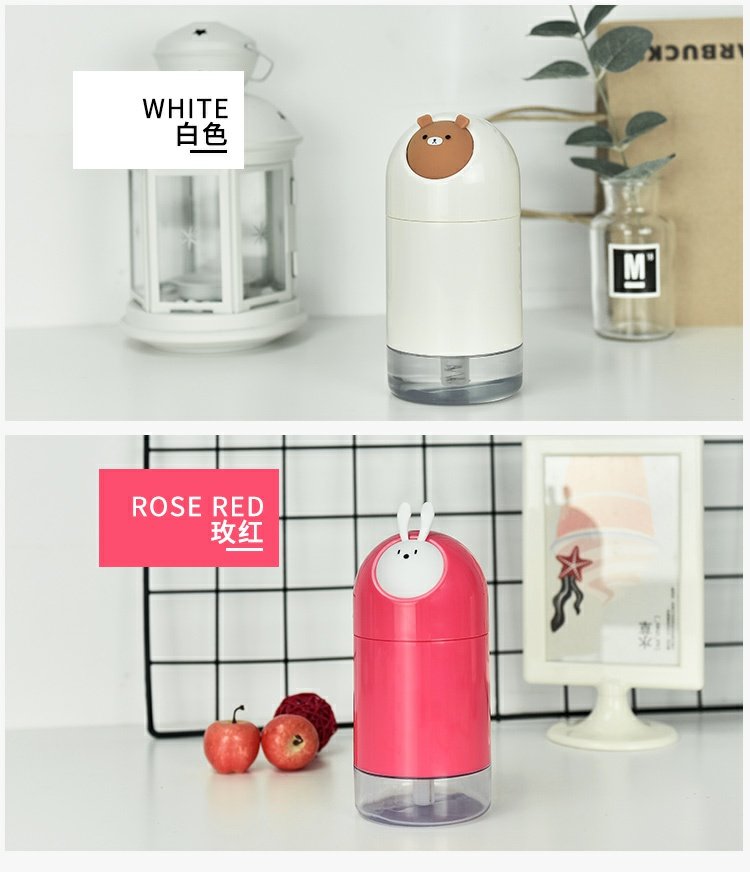 Xịt dễ thương Animal Elf USB Mini Máy tạo độ ẩm Ký túc xá Máy tính để bàn Xe hơi Mặt ẩm Quà tặng con ếch phun sương