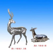 Stainless Steel Deer Sculpture Metal Geometric Section Deer Garden Creative Landscape Sculpture Outdoor Sales Office Ornament Customization
