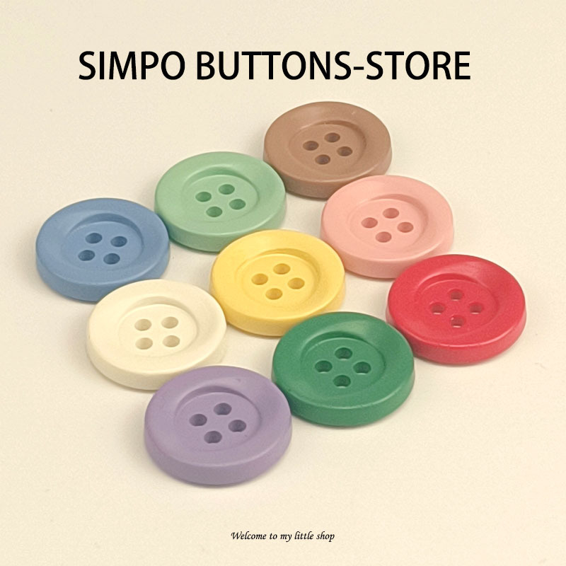 Colorful Four-Hole Wide-Edge Sweater Buttons for Babies and Children, Thin-Edge Cartoon Cute Cardigan Shirt Jacket DIY Buttons