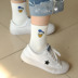 Phim hoạt hình Hàn Quốc kiki tất nữ cô gái ngọt ngào vớ cotton thô đại học Minnie thấp eo nhỏ vớ trắng nhỏ trong vớ nữ tất cổ cao hàn quốc Bít tất nữ