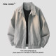 Ponchoe American fashion brand retro stand collar jacket men's autumn loose handsome PU leather jacket youth style trendy