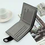 Новый холст -кошелек мужской студент Ультра -тонкий кожаный клип. Случайный отдых может поместить водительские права.