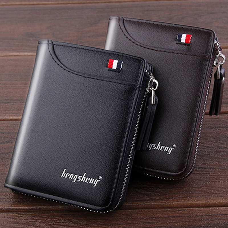 New men's small wallet short multi-function can hold driver's license fashion trend Korean men's wallet large capacity