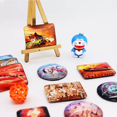 Dunhuang Mogao Grottoes mural creative magnet Magnetic glass refrigerator stickers Magnet stickers Decorative stickers Travel gifts