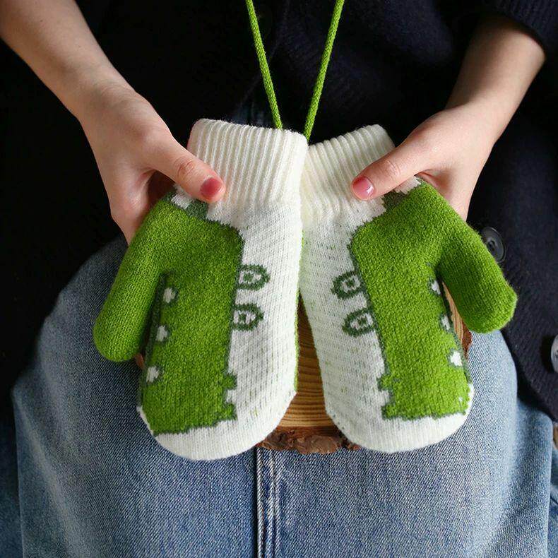 男女兼用のおもしろいニットの暖かい手袋、冬スタイル、厚手でフリース裏地のウール手袋、学生向け、屋外での防寒対策。
