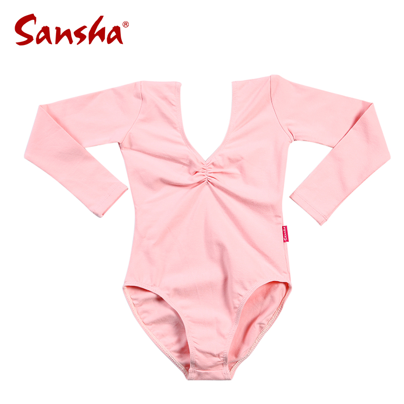 New France Sansha Sansha Children's Ballet Dance suit Long sleeves Test Suit Body body Live-up Gongfu
