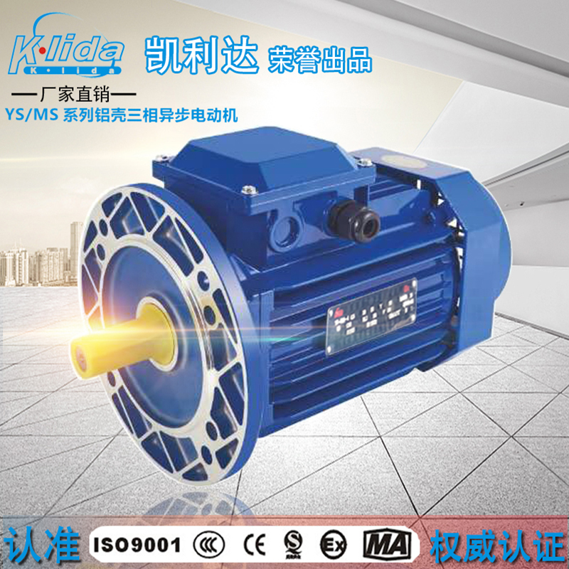YS three-phase asynchronous aluminum shell motor 0 37kw180 250 370 550 750W motor Motor 2-pole 4-stage