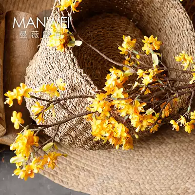 Ornaments living room yellow floral plants flowers jasmine flowers jasmine flowers fake vases floral vintage decorative flower arrangements