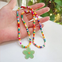 Зеленое ожерелье в форме цветка, 1 шт