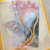 Парик, розовый ободок, комплект, 3 шт