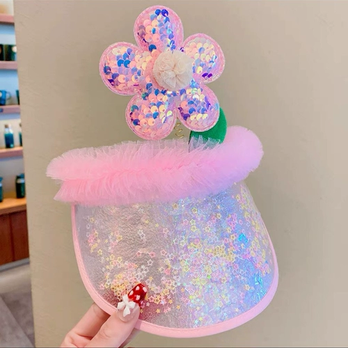 Детский солнцезащитный крем, солнцезащитная шляпа, летняя шапка на солнечной энергии, ободок для принцессы, защита от солнца