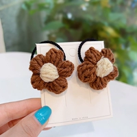 Кофейное кофейное кольцо для волос цветов 1 пара