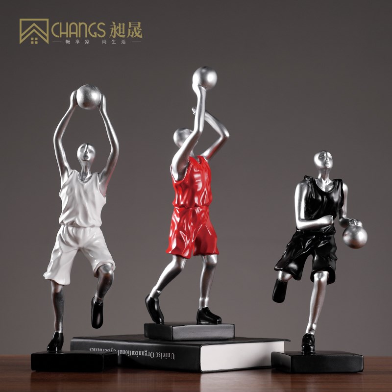Wine cabinet home basketball player decoration creative living room TV abstract soft figure sculpture decoration