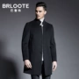 Brloote / Barute Áo khoác len nam đứng cổ áo nam Slim Business 100% Áo len áo bomber