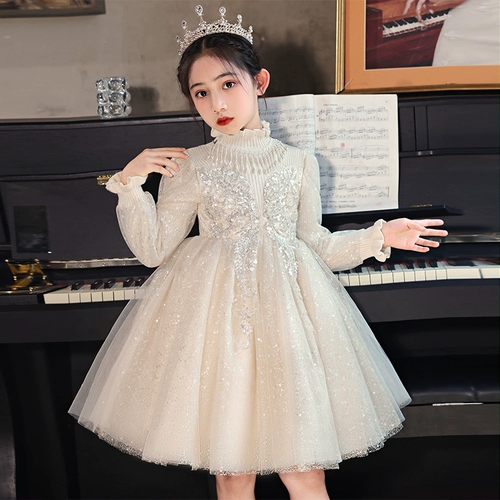 Элитное детское демисезонное платье девочки цветочницы, наряд для музыкальных выступлений, наряд маленькой принцессы, подарок на день рождения