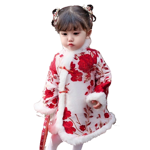 Детское ципао, платье для девочек, китайский стиль, детская одежда