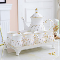 Wedding cup set Tea set Fashion simple modern newlywed high-end European home ceramic wedding gift box set