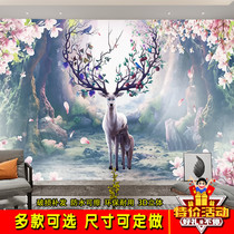 Wall painting A whole piece of paper wallpaper self-adhesive warm stickers 3d three-dimensional wall stickers background wall home facing wall decorative paintings