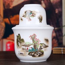 Hot wine flagon home hot wine bottle old antique two-and-a-half catties warm wine wine old-fashioned ceramic Chinese wind wine utensils