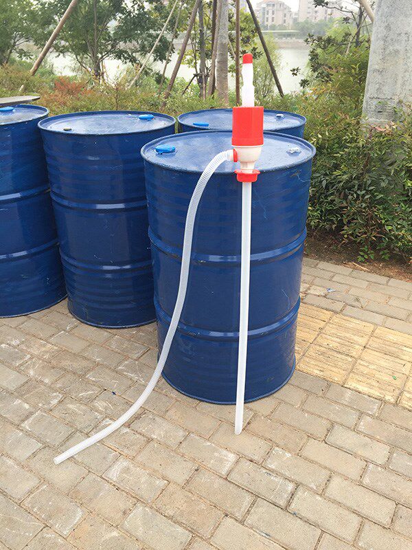 Plastic oil pump oil barrel pour oil pipe artifact Self-priming manual large oil barrel refueling artifact Oil suction oil barrel special