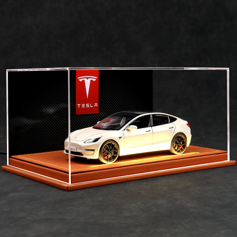 1/24 Tesla Model 3 Alloy Model New Energy Electric Vehicle Model Collectible Ornament Gift for Men