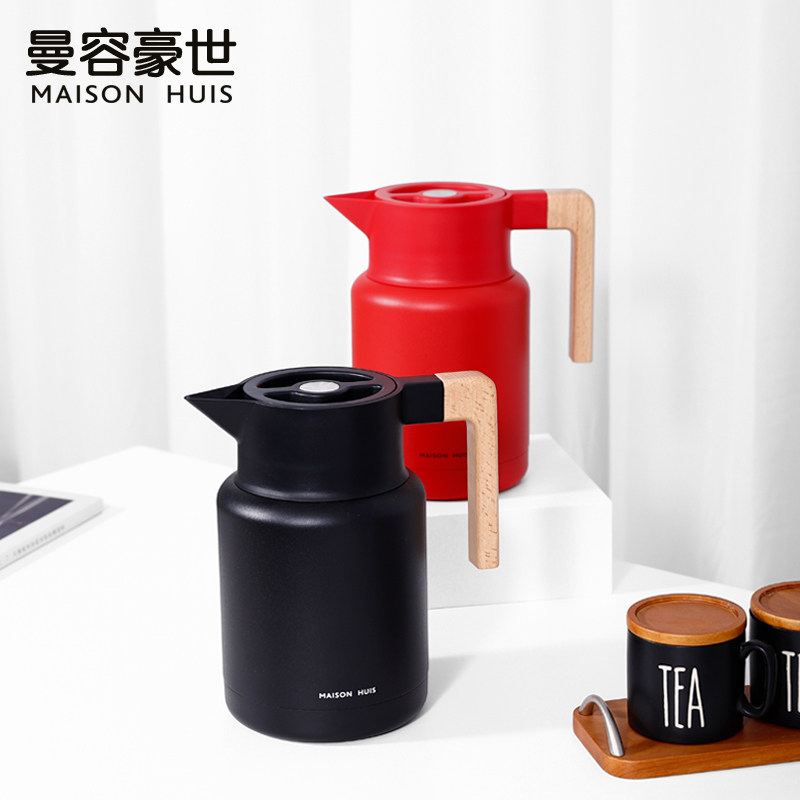 Eurostyle insulated kettle 304 stainless steel liner insulated jug large capacity home hot boiled water insulated bottle warmer-Taobao
