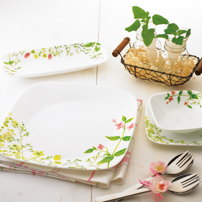Corning Tableware Provence Floral Pattern Imported from the United States Heat-Resistant Glass Tableware Bowls and Plates Genuine