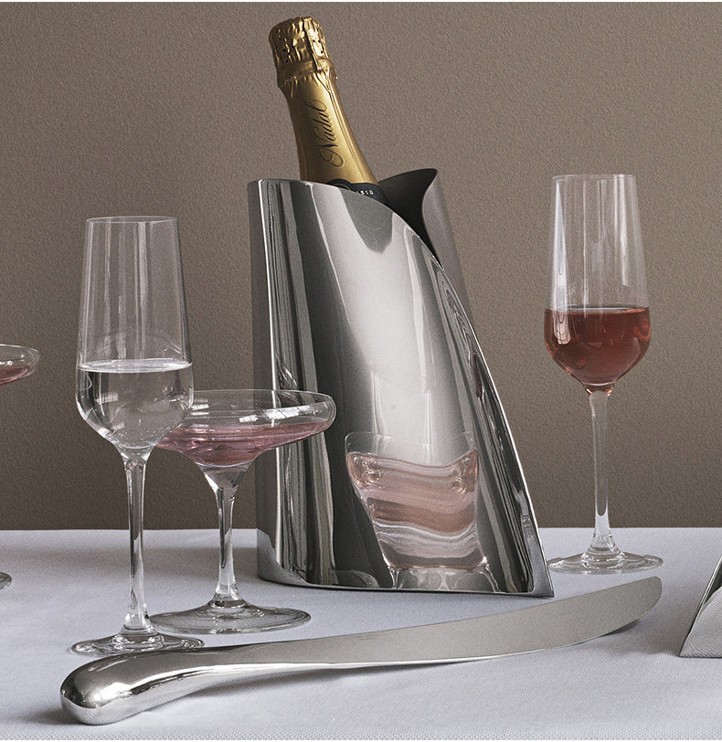 Оформление рабочего стола 客厅装饰摆件欧式不锈钢冰桶香槟红酒冰镇神器高端大气轻奢样板房