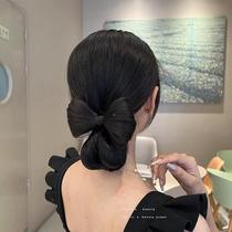 Bow-knot ball head wig hair clip for girls with cute simulated hair on the back of the head for lazy people with fluffy hair