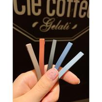 Morandi color hairpin frosted one-word hairpin headwear internet celebrity simple side clip Hyuna style colorful hairpin for women